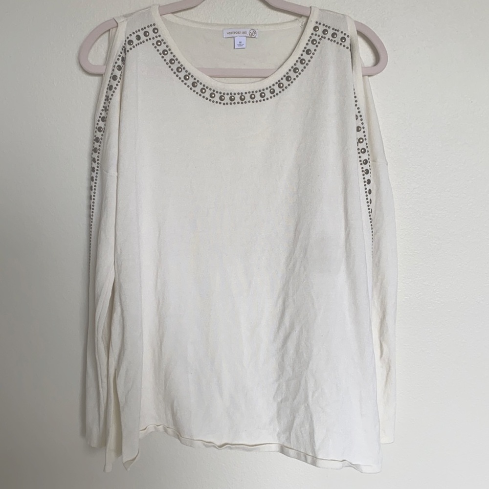 Cream Studded Sweater